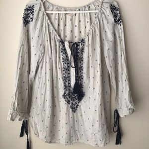 Zara Basic boho top with tassels